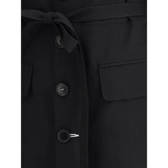 MM6 Black Fleece Wool Coat - IT40 | M
