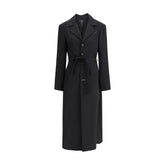 MM6 Black Fleece Wool Coat - IT40 | M