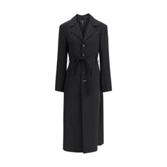 MM6 Black Fleece Wool Coat - IT40 | M