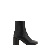 MM6 Black Lamb Ovis Aries Ankle Boots