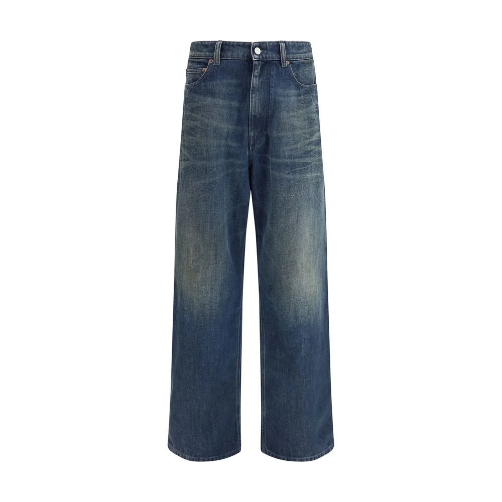 MM6 Blue Cotton Relaxed Fit Jeans