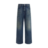 MM6 Blue Cotton Relaxed Fit Jeans