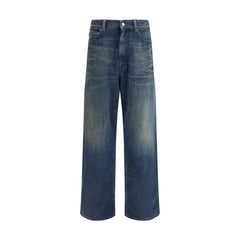 MM6 Blue Cotton Relaxed Fit Jeans
