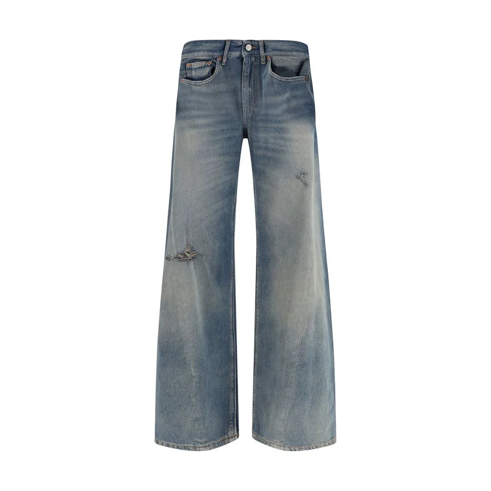 MM6 Blue Cotton Relaxed Fit Jeans - W25