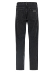 MM6 Maison Margiela Black Cotton Tapered Jeans - W34