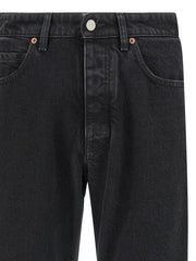 MM6 Maison Margiela Black Cotton Tapered Jeans - W34