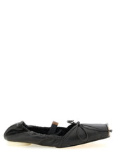 MM6 Maison Margiela Black Cowhide Ballet Flats