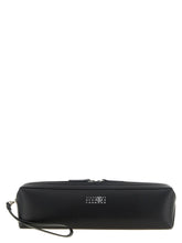 MM6 Maison Margiela Black Cowhide Clutch Bag