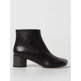 MM6 Maison Margiela Black Leather Ankle Boots - EU40/US10