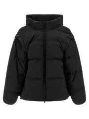 MM6 Maison Margiela Black Polyester Full-Length Jacket