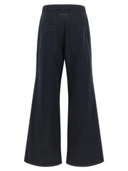MM6 Maison Margiela Blue Cotton Casual Pants