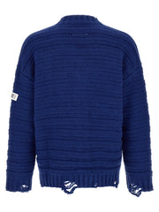 MM6 Maison Margiela Blue Virgin Wool Cardigan - M