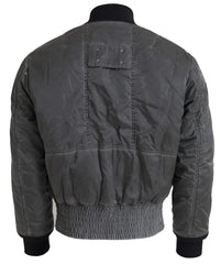 MM6 Maison Margiela Gray Bomber Zipper Pocket Sleeves Jacket - IT46 | S - Bomber Jackets