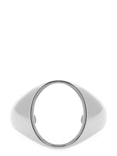 MM6 Maison Margiela silver-toned brass cuff bracelet featuring a minimalist open-band design for women.