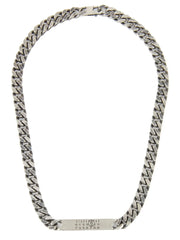 MM6 Maison Margiela Silver Brass Necklace - One Size