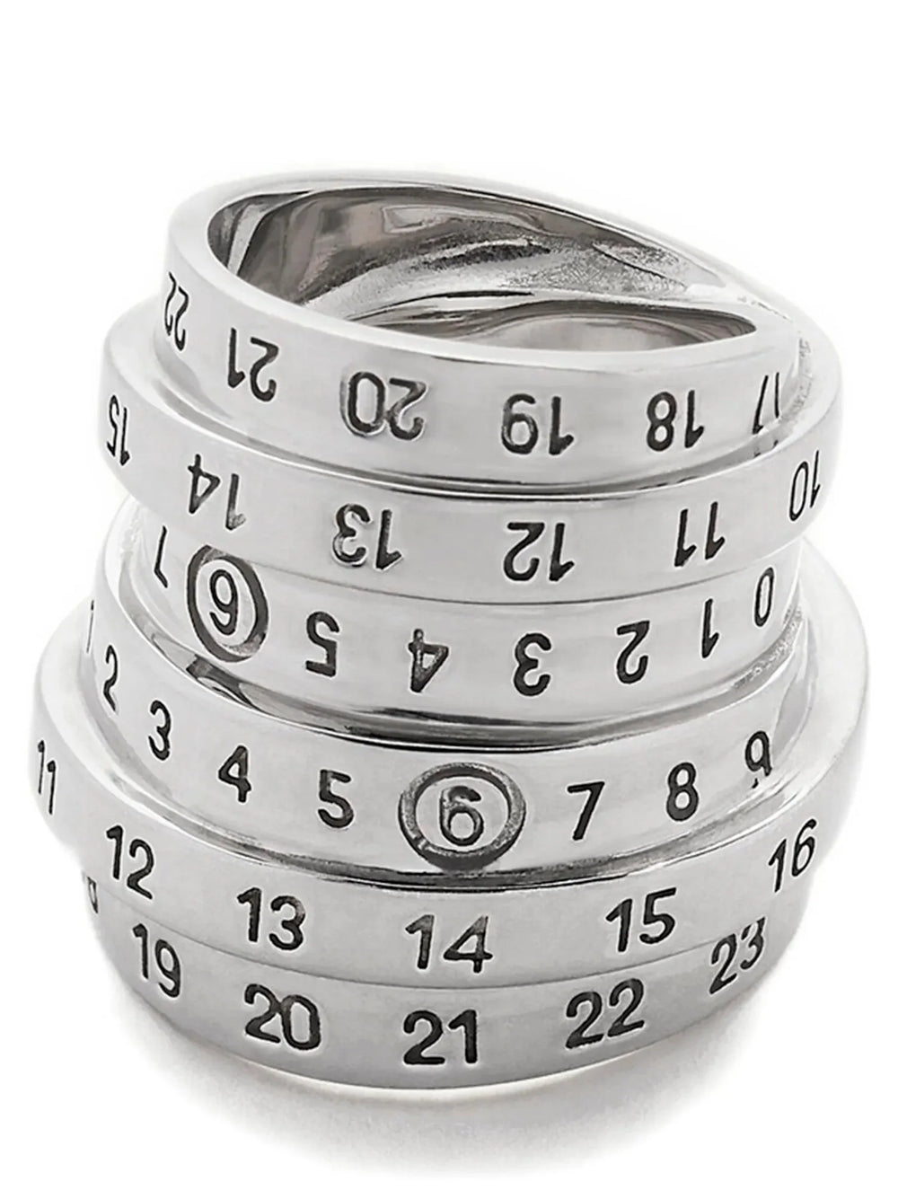 MM6 Maison Margiela Silver Brass Ring - M