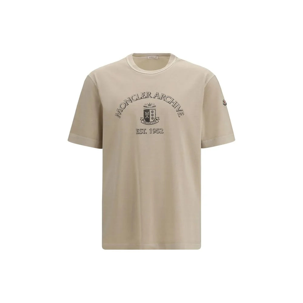 Moncler Beige Cotton T-Shirt