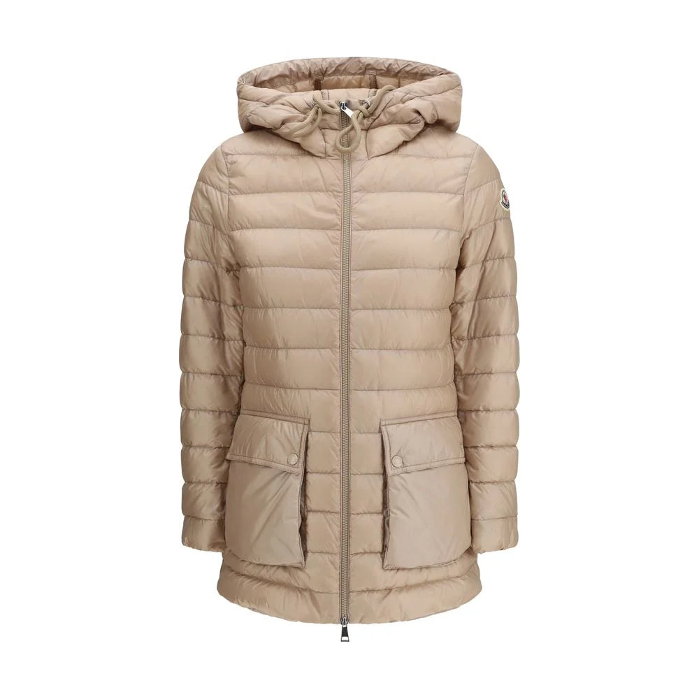 Moncler Beige Polyamide Coat - 0/XS