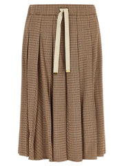 Moncler Beige Viscose Midi Skirt