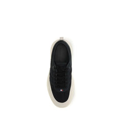 Moncler Black Calf Leather Bos Taurus Athletic Sneakers