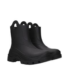 Moncler Schwarze Baumwoll-Ankelstiefel