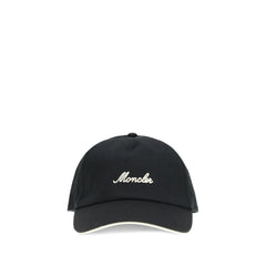 Moncler Black Cotton Cap (Baseball Hat) - UNI
