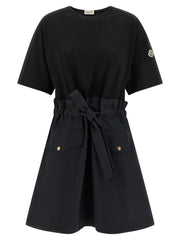 Moncler Black Cotton Short Dress