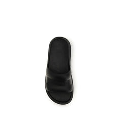 Moncler Black Rubber Sandals