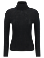 Moncler Black Virgin Wool Cardigan