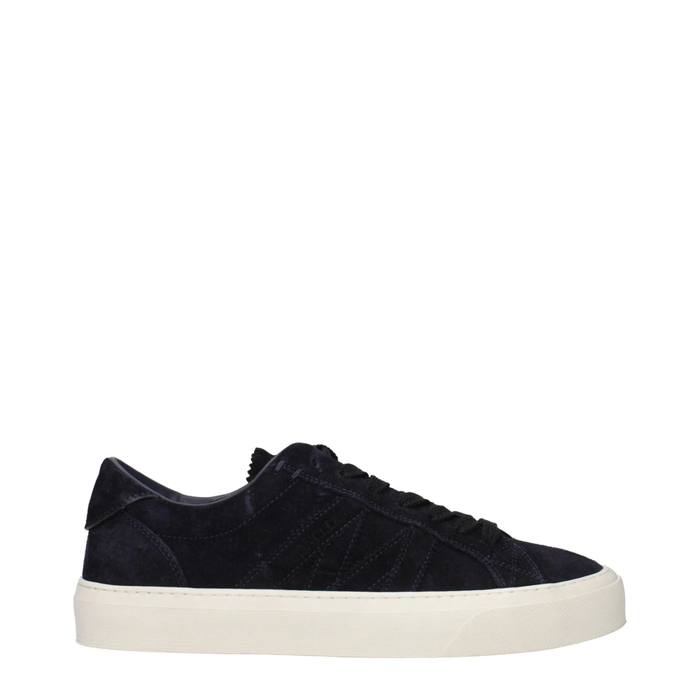 Moncler Blue Leather Low Top Sneakers - EU41/US8