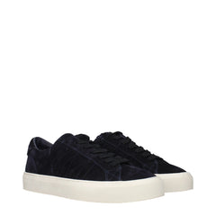 Moncler Blue Leather Low Top Sneakers - EU41/US8