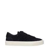 Moncler Blue Leather Low Top Sneakers - EU41/US8