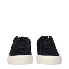 Moncler Blue Leather Low Top Sneakers - EU41/US8