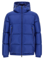Moncler Blue Polyamide Full-Length Jacket