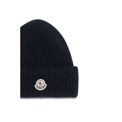 Moncler Blue Wool Oves Aries Beanie - UNI