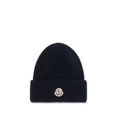 Moncler Blue Wool Oves Aries Beanie - UNI