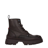 Moncler Brown Leather Ankle Boots - EU40.5/US7.5