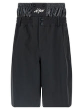 MONCLER GENIUS Black Polyamide Bermuda Shorts