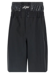 MONCLER GENIUS Black Polyamide Bermuda Shorts
