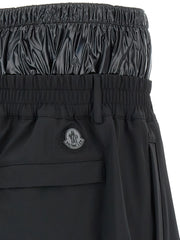 MONCLER GENIUS Black Polyamide Bermuda Shorts