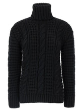 MONCLER GENIUS Schwarzer Woll-Cardigan aus Schurwolle - XS
