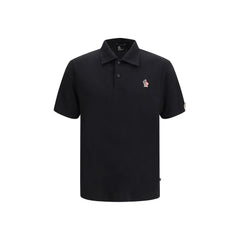 Moncler Grenoble Black Polyamide Polo Shirt