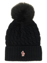 Moncler Grenoble Black Virgin Wool Beanie - UNI