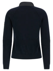 Moncler Grenoble Blue Polyamide Cardigan