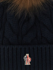 Moncler Grenoble Blue Virgin Wool Beanie - UNI
