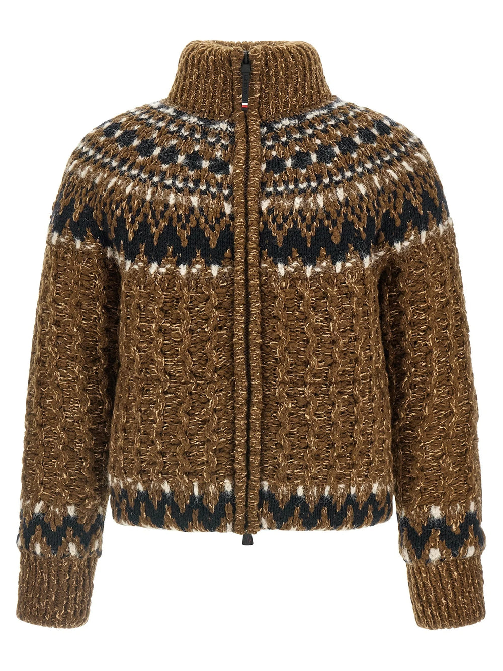 Moncler Grenoble Brown Wool Full-Length Jacket - M