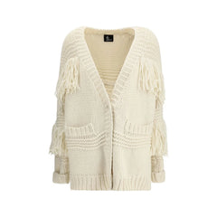 Moncler Grenoble Cream Polyamide Cardigan - XS