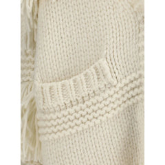 Moncler Grenoble Cream Polyamide Cardigan - XS