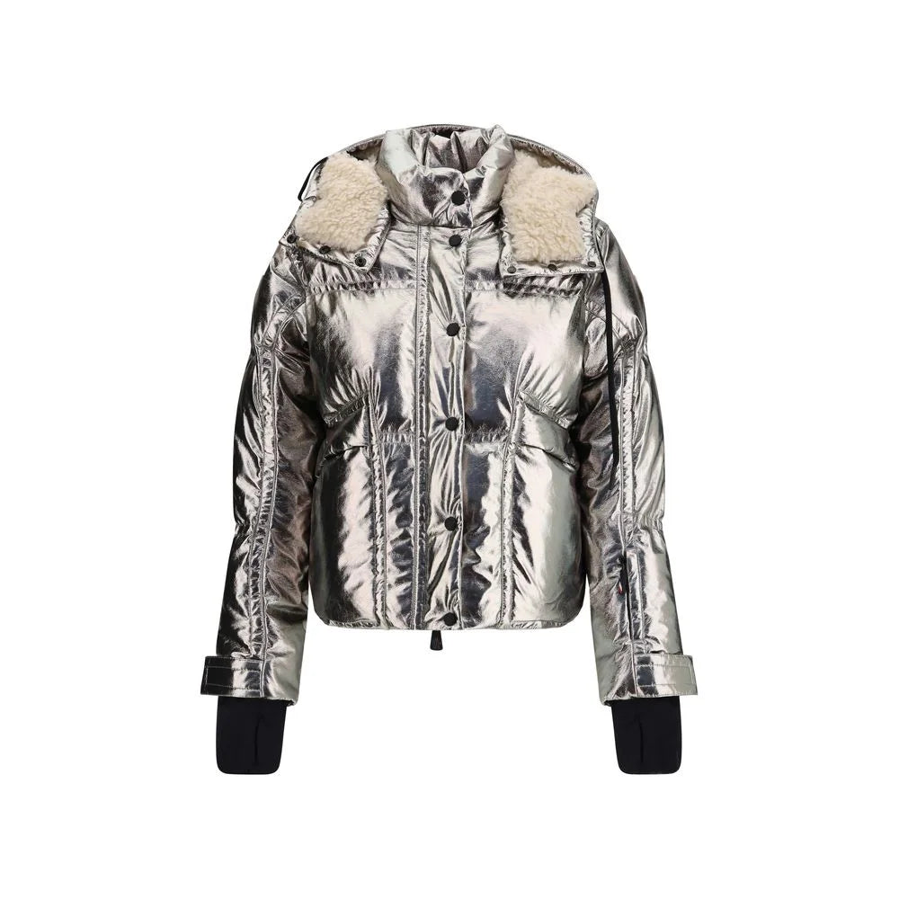 Moncler Grenoble Silver Polyester Coat - 2