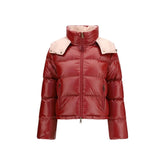 Jachetă lungă multicoloră Moncler din puf de gâscă